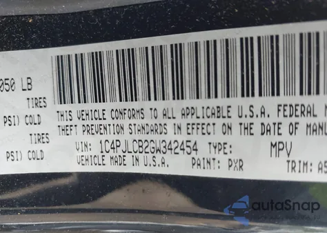 2016 Jeep Cherokee Latitude from USA, damaged, VIN 1C4PJLCB2GW342454